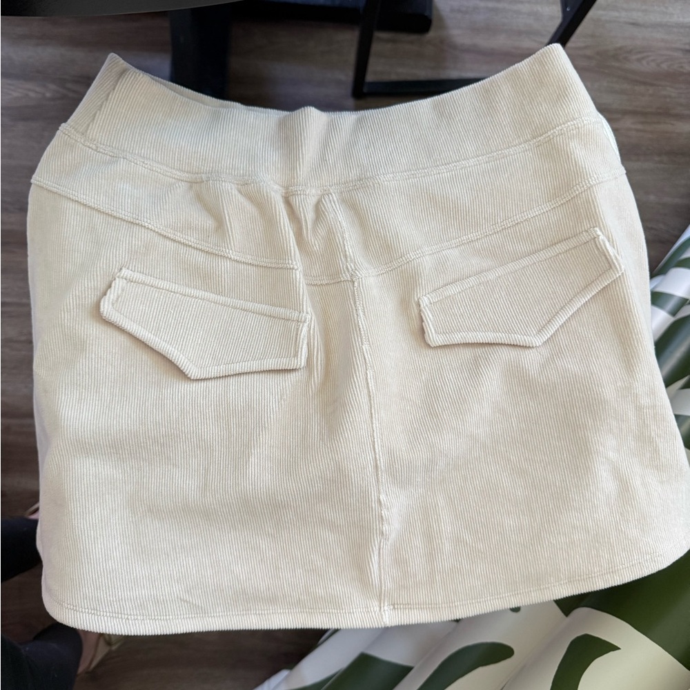Aerie Cream Mini Skirt with Pocket Details